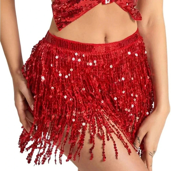 Dresses & Skirts - WOMENS TASSEL SEQUINS SKIRT